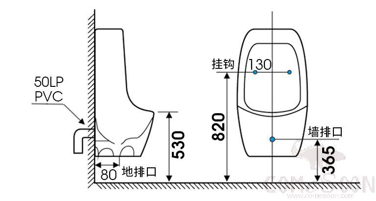 Hanging urinal