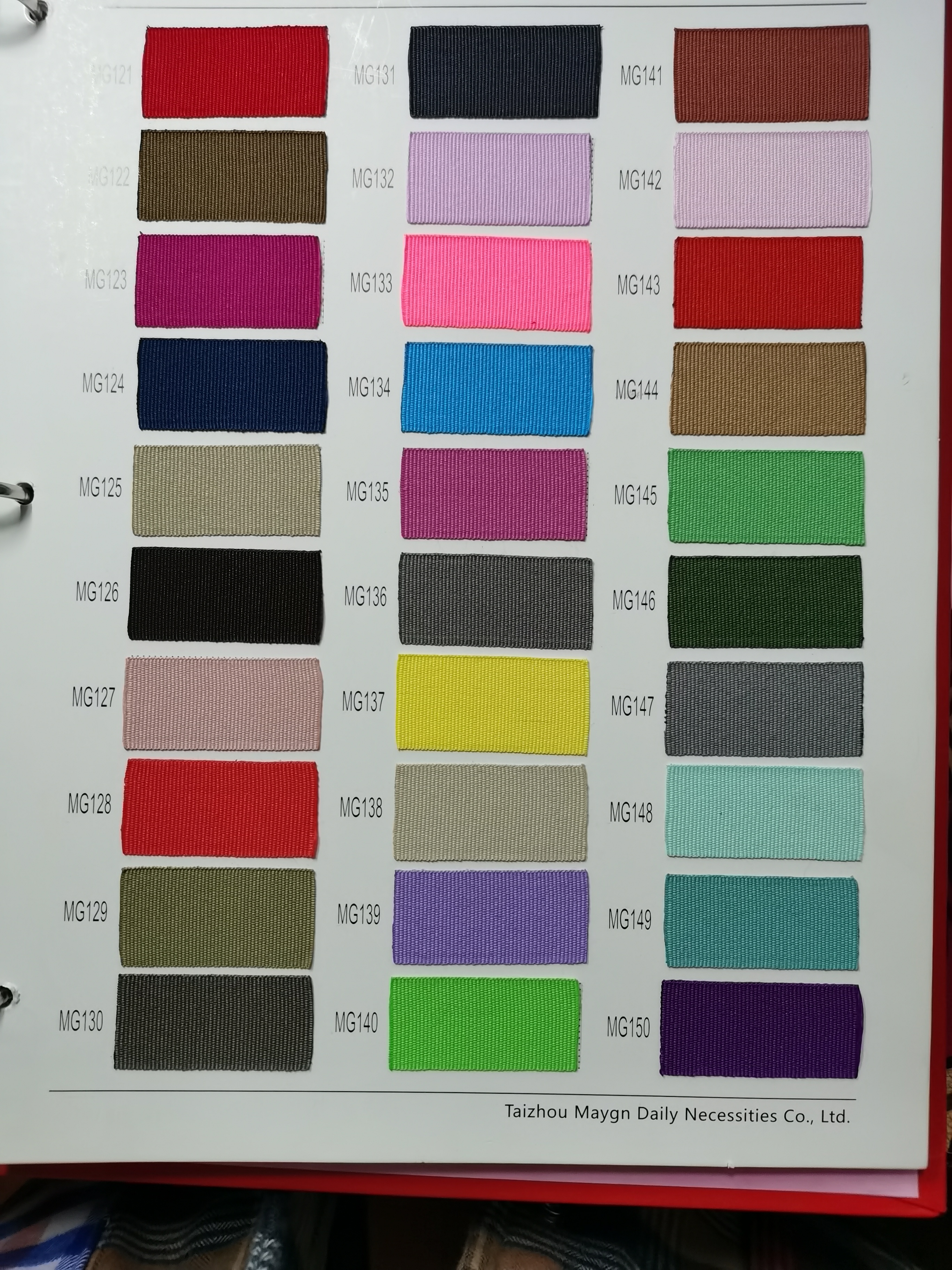 Ribbon Color Card 6