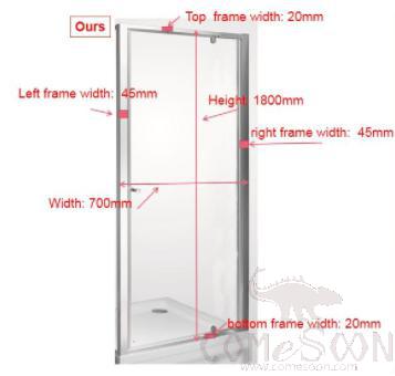 Pivot shower door