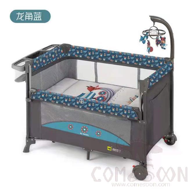 Baby Bed,94*55*70Cm,Aluminum Alloy + Cationic Fabric  Baby Cot