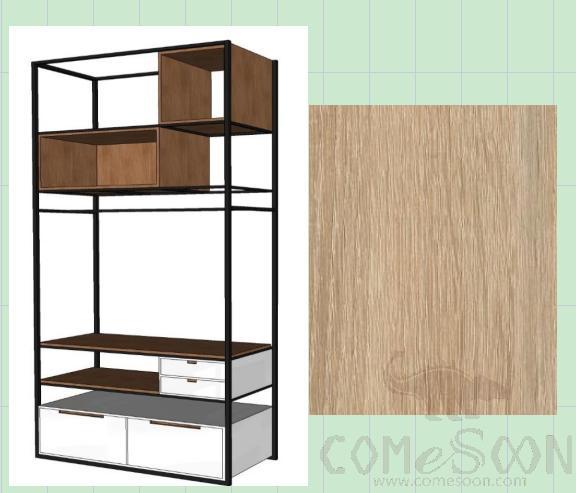 Open Wardrobe,Chipboard ,1300(W)* 600(D) *2700(H) Mm