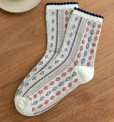 Mid Tube Socks,Polycotton,White