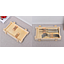 Wooden knife and fork storage box,27.5*18*5cm,with cover