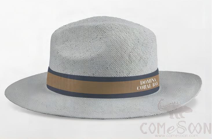 Straw Hat With Logo，Ribbon,Children'S,Gray,18-24 Months