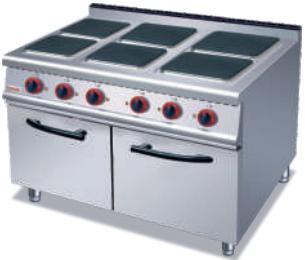 6-Burner Electric range 1200×900×(850+70)mm
