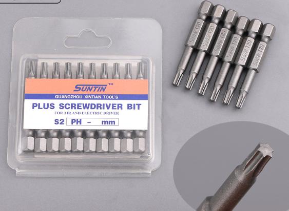 Magnetic Solid Torx Screwdriver Bits 1/4&quot;*50*T10