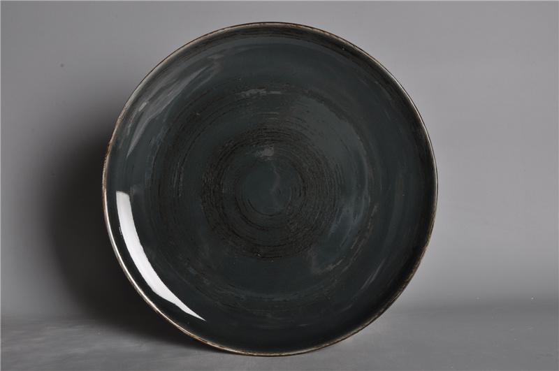 Memory Series Dark Blue Grey Round Plate 12&quot;