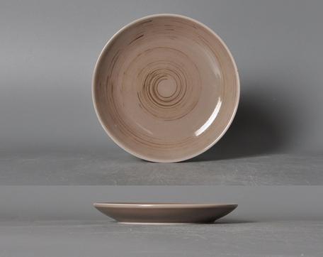 Memory Series Grey Brown Round Plate 7&quot;