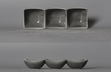 Memory Series Dark Blue Grey Round Inclined Bowl 9&quot;