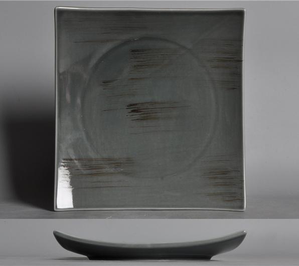 Memory Series Dark Blue Grey 8&quot; Square Flat Plate