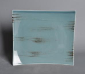 Memory Series Light Blue Rectangle Plate 12&quot;