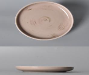 Memory Series Grey Brown Round Plate 8&quot;