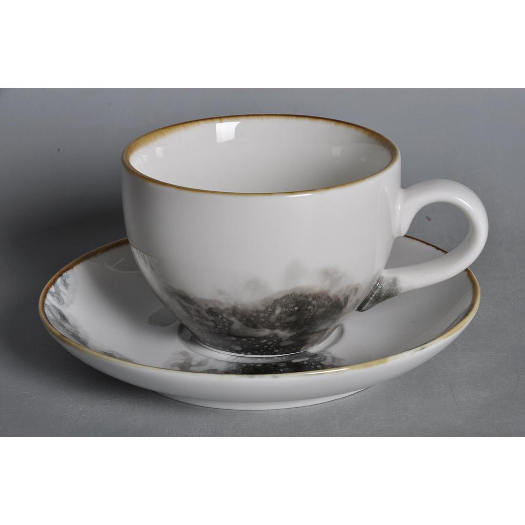 Seabed Series-Cup and Saucer 5.5&quot; Set Black