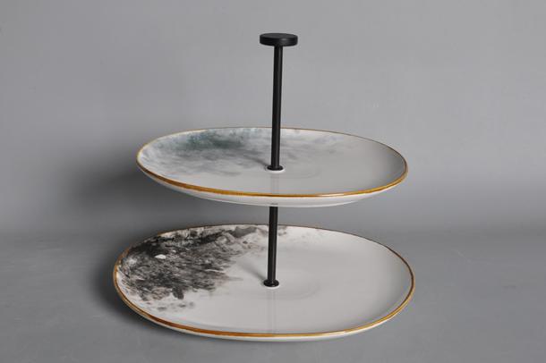 Seabed Series-Two Layers Round Plate  11&quot; Dessert Plate