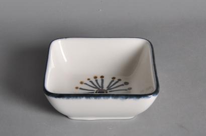 Wave Series Blue Line Square Bowl 4&quot;