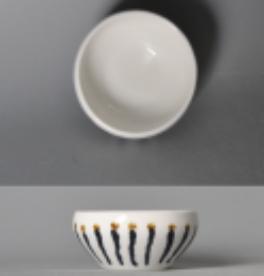 Wave Series Blue Line Round Bowl 4.5&quot;