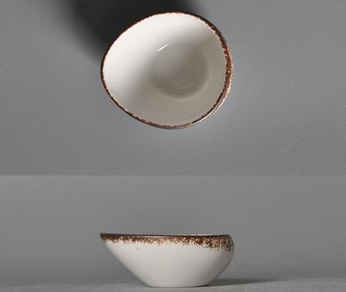 Moss Series Brown Color Rim Bowl 4&quot;