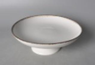 Moss Series Brown Color Rim High Deep Plate 9.5&quot; High feet