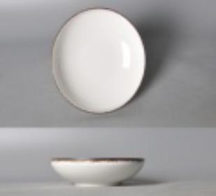 Moss Series Brown Color Rim Round Soup Plate 8.5&quot;