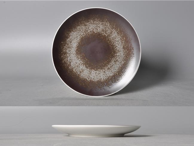 Brown Rust Series Round Plate 9&quot;