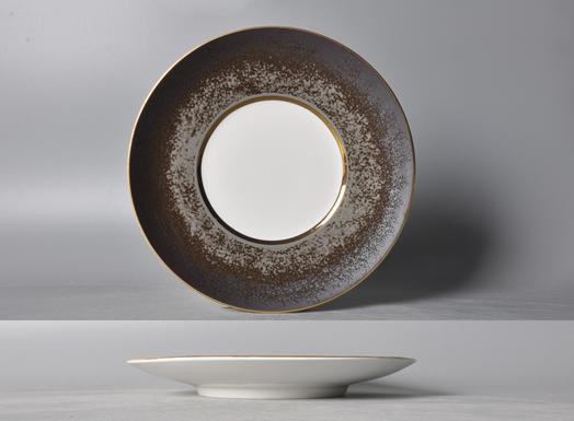 Brown Rust Series Round Plate 12&quot; Display Dish
