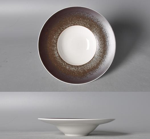 Brown Rust Series Soup Plate 12&quot; Pasta Deep Bowl