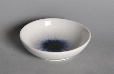 Blue Rim Edge Ray Series Sauce Dish 3.75&quot;