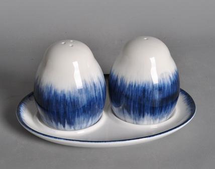 Blue Rim Edge Ray Series Pepper / Salt Shaker