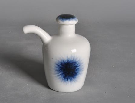 Blue Rim Edge Ray Series Oil Pot