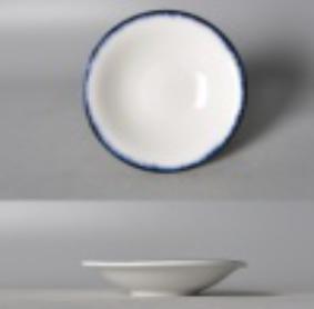 Blue Rim Edge Ray Series Soup Plate 7&quot;
