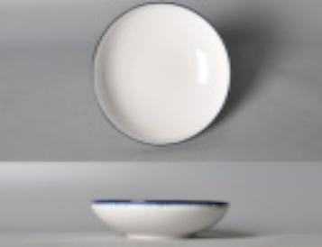 Blue Rim Edge Ray Series 10.25&quot;Soup Plate
