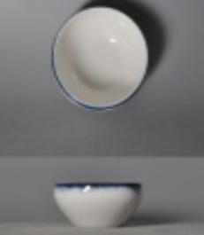 Blue Rim Edge Ray Series Round Bowl 7.25&quot;
