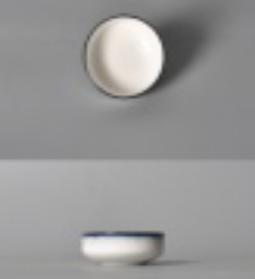 Blue Rim Edge Ray Series Sauce Dish 3.25&quot;