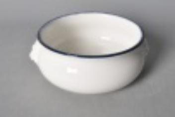 Blue Rim Edge Ray Series 8.5&quot;Soup Bowl 