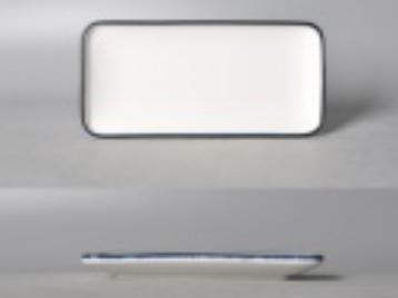Blue Rim Edge Ray Series 13&quot;Rectangle Plate