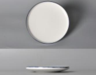 Blue Rim Edge Ray Series Round Plate 8&quot;