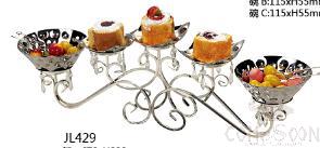 JJL Series-5 Heads Shelf stand 670*H220, plateA 180*H70, plateB 120*120*40mm