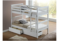 Pine double bunk bed /pine wooden bunk bedwith drawers