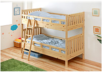 Oak and pine bunk beds