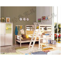 Star cable L-shaped double mother and child bed