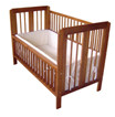Solid wood folding crib