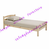 European Modern Pine Wooden Bed