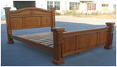 Solid wood bedroom bed