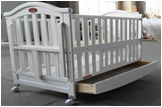 Solid wood crib - white paint