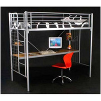Bed with computer desk