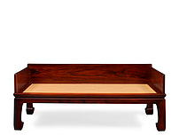 Red rosewood, vine, noodles, three-sided arhat bed
