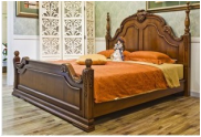 Walnut double bed