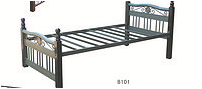 Iron wooden leg bed
