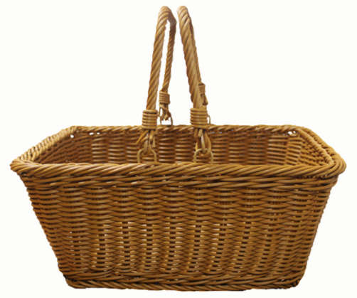 HT-PP Rattan Basket Picnic,35*27*15cm