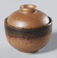 MG-E572 Brown Series-Bowl W/  Cover  4.5&quot;